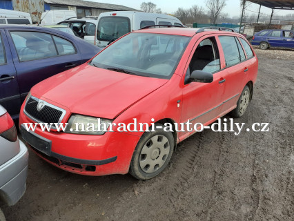 Škoda Fabia červená na náhradní díly Pardubice / nahradni-auto-dily.cz